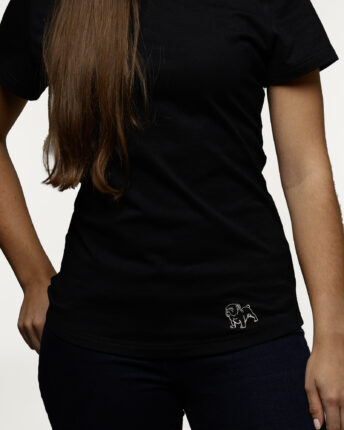 Girls Heritage Embroidered Ts - Black