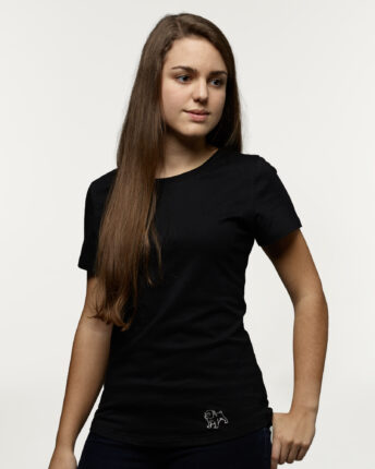 Girls Heritage Embroidered Ts - Black