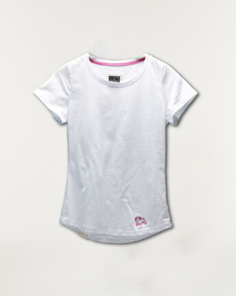 Girls Heritage Embroidered Ts - White