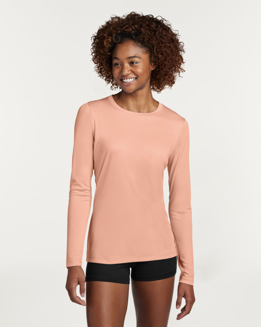 Girls Performance Long Sleeve - Soft Coral